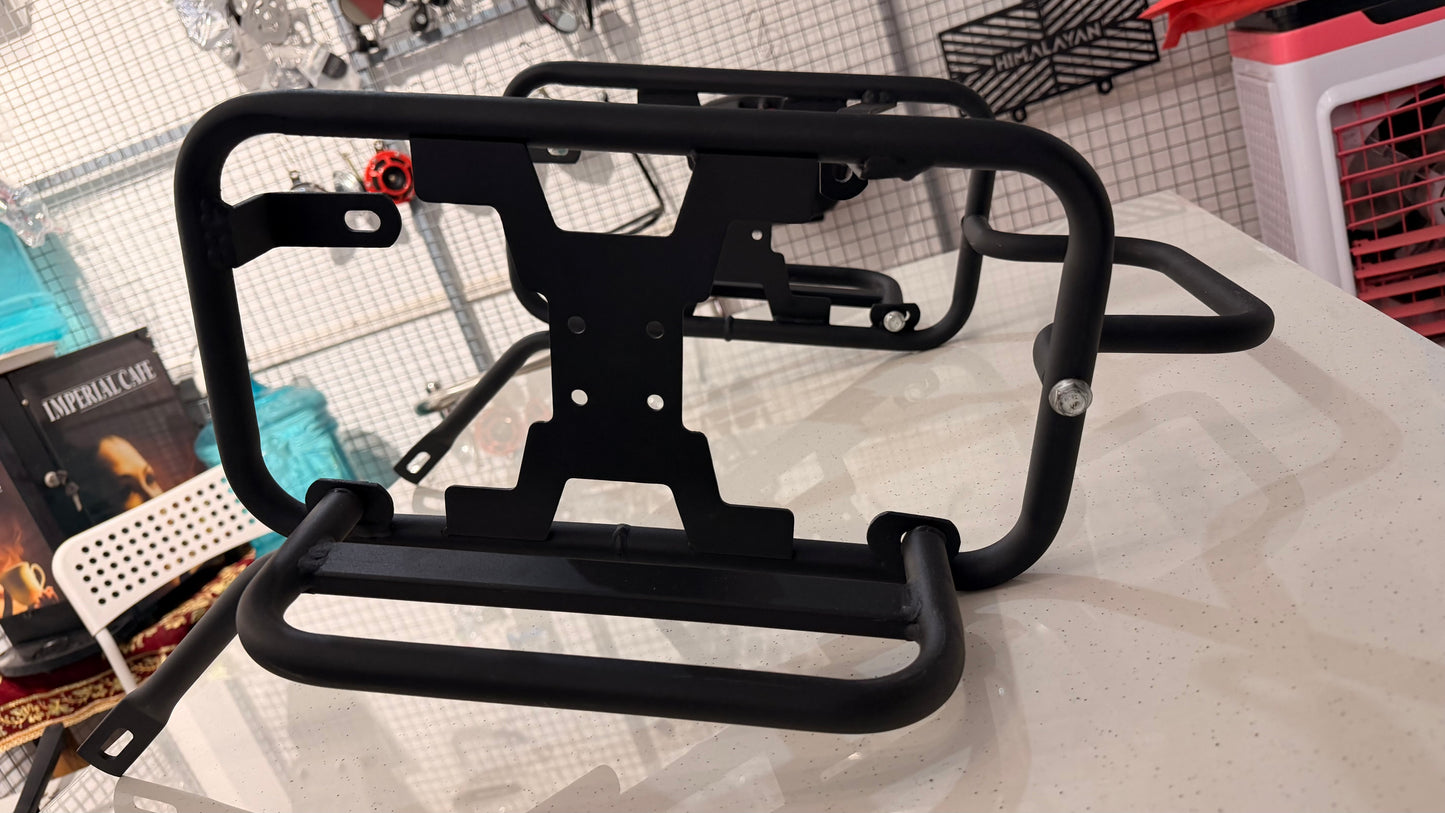 Heavy-Duty Saddle Stay with Removable Footrest for Royal Enfield Himalayan 450 – Touring Ready Luggage Support
