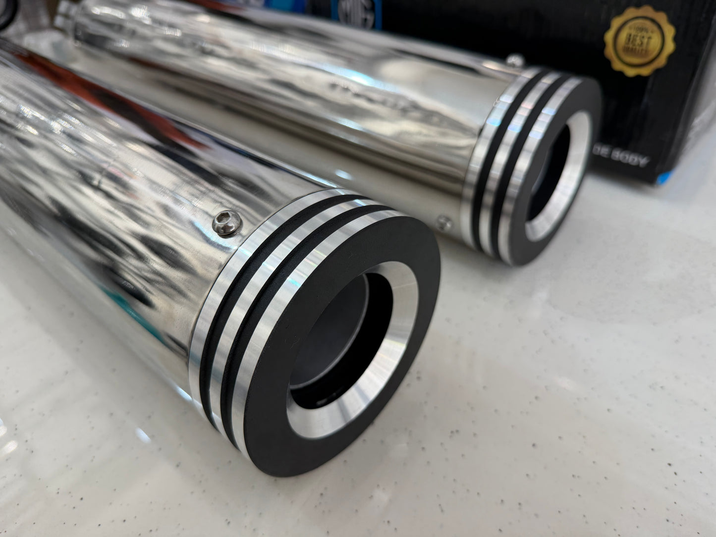 Raptor Stainless Steel Exhaust for Royal Enfield Super Meteor 650 – Deep Bass Sound | Premium Performance Exhaust