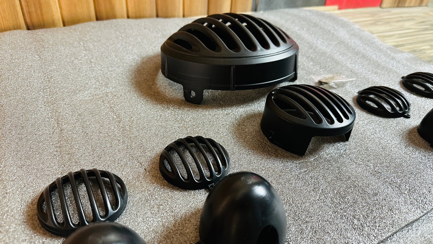 Meteor 350 Head Grill Aluminium 6 Pc Set – Protect Headlight, Tail Light & Indicators