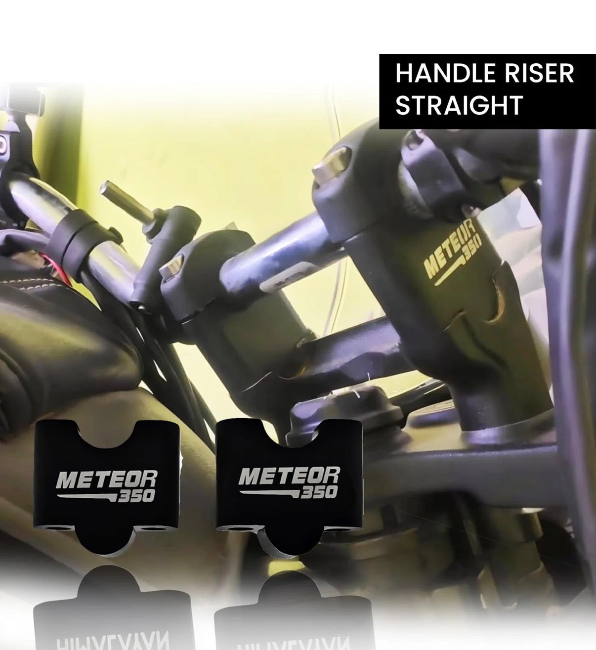 Adjustable Angular Handlebar Riser for Royal Enfield Meteor 350 – Height Riser Clamp for Enhanced Comfort & Control