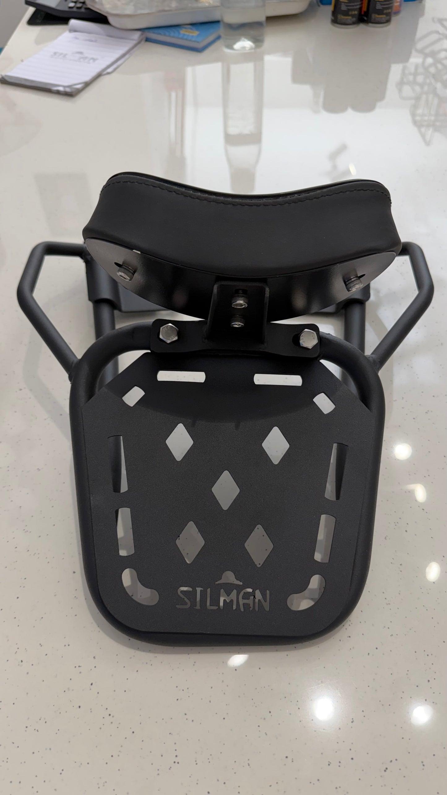 Heavy Duty Carrier with Backrest for Royal Enfield Hunter 350 – Luggage Rack & Pillion Support