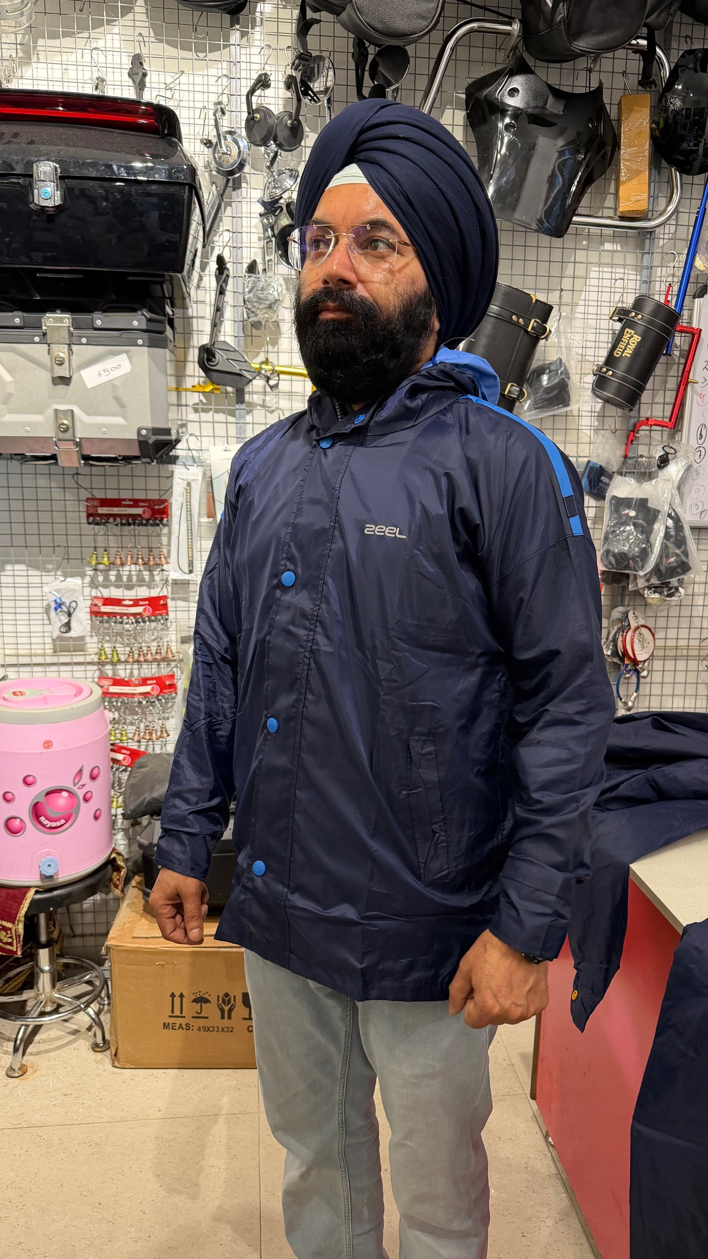 Double Layer Waterproof Raincoat for Bike Riders – Heavy-Duty Motorcycle Rain Suit | Blue-Yellow & Royal Blue-Blue | XL & XXL
