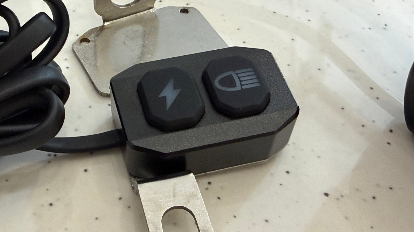 Moto Genius Monster 40W Fog Light Set – Ultra Bright LED with Wiring Harness & Mounting Clamps