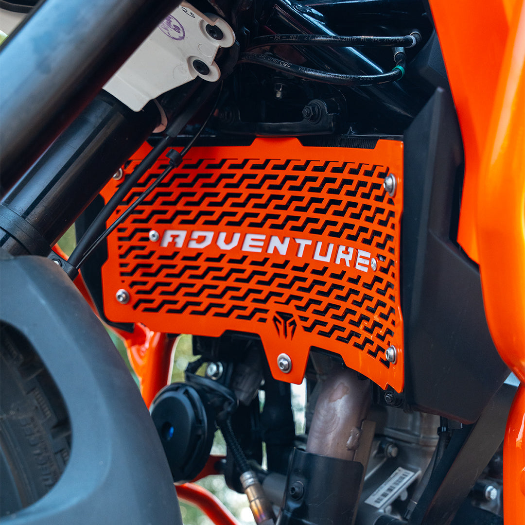 Stainless Steel Radiator Guard for KTM 390 Adventure / Adventure X – Premium Radiator Protector | Natural SS Finish