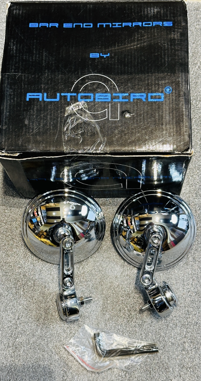Bar end mirrors full metal body