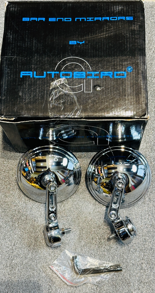 Bar end mirrors full metal body
