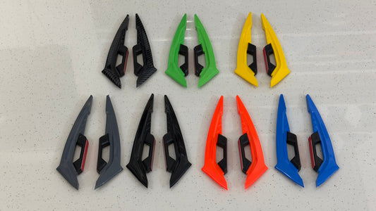 Helmet Aerodynamic Strips – Multi-Color Helmet Air Flow Enhancers for Motorcyclists
