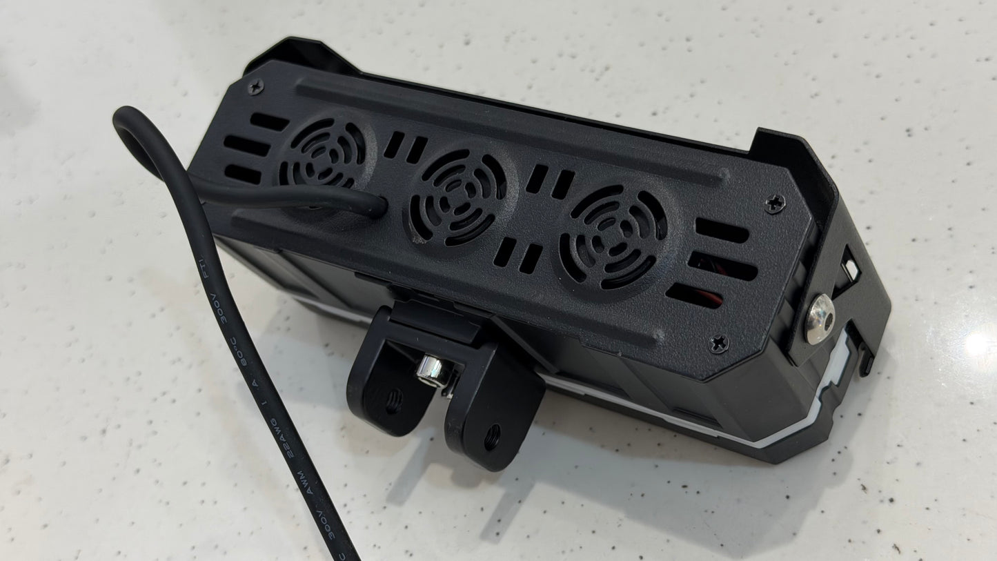HJG 4 Projector Fog Light 60W with Wiring Harness – White & Yellow Beam | Yellow DRL & Red Devil Eyes