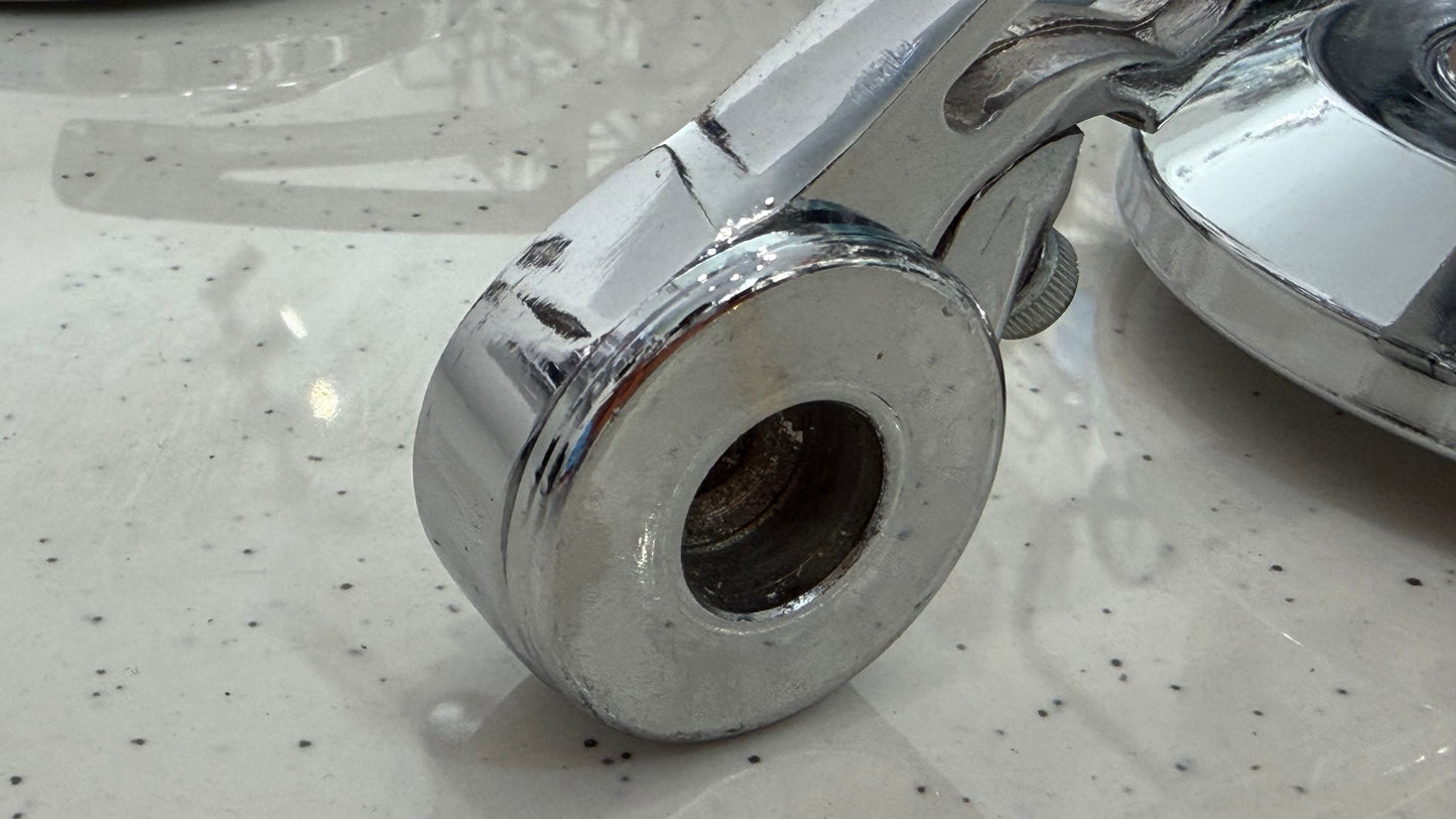 Royal Enfield Chrome Bar End Mirrors for All RE Bikes – Premium Finish & Wide Rear View