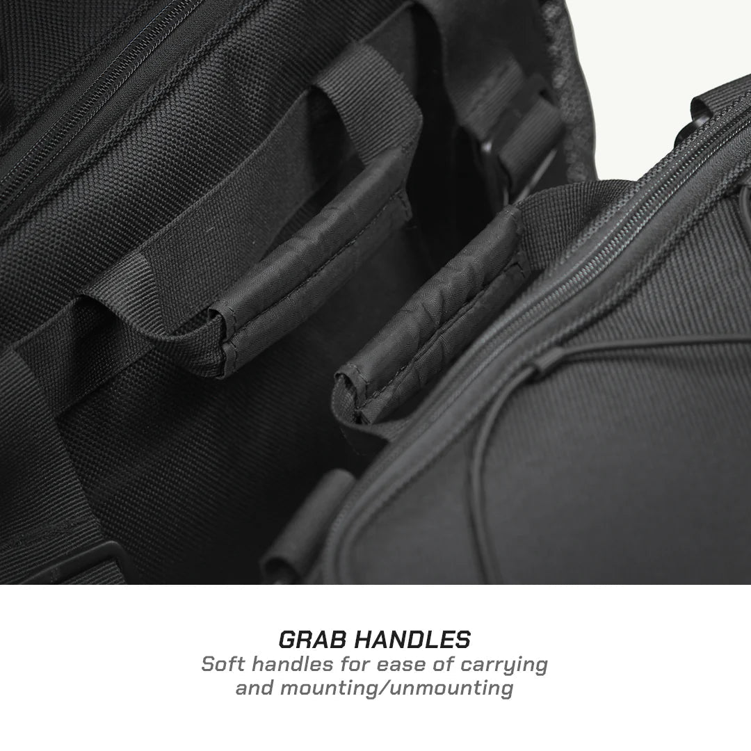 ViaTerra CONDOR 2UP 100% Waterproof Motorcycle Saddlebags – Premium Universal Touring Luggage with 4-Point Mounting System