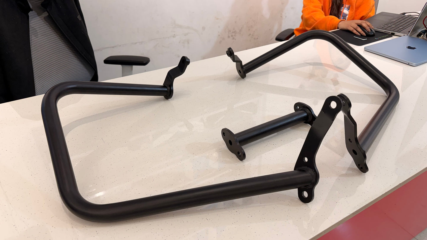 Speaker Leg Guard for Royal Enfield Super Meteor 650 – Heavy-Duty Crash Guard with Speaker Mount