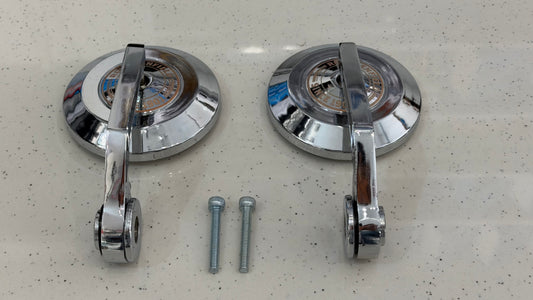 Royal Enfield Chrome Bar End Mirrors for All RE Bikes – Premium Finish & Wide Rear View