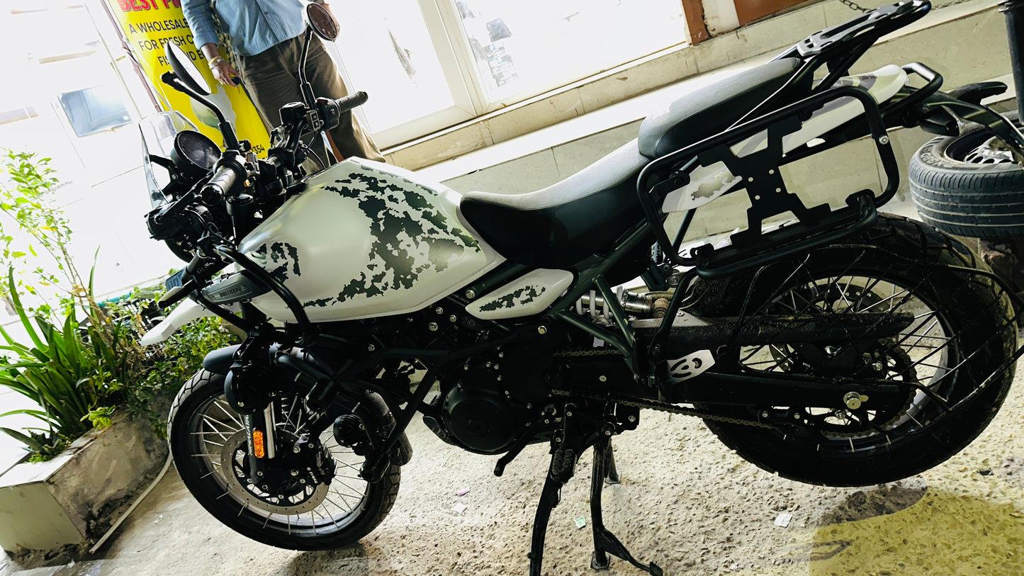 Heavy-Duty Crash Guard with 4 Sliders for Royal Enfield Himalayan 450 – Matt Black Engine Protection