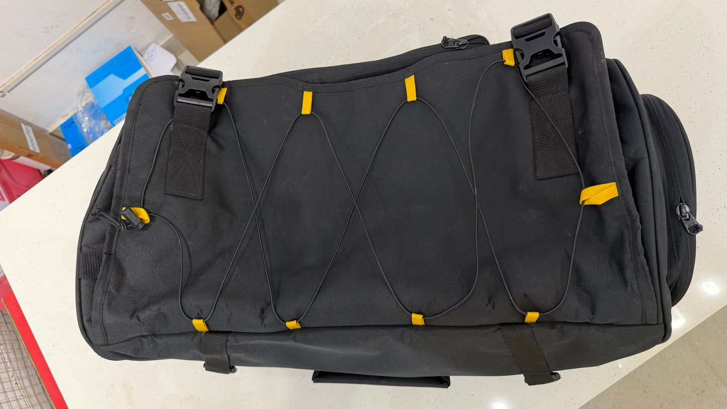 76L Motorcycle Tail Bag with Backpack Function – Dual Compartment Touring Luggage with Waterproof Cover