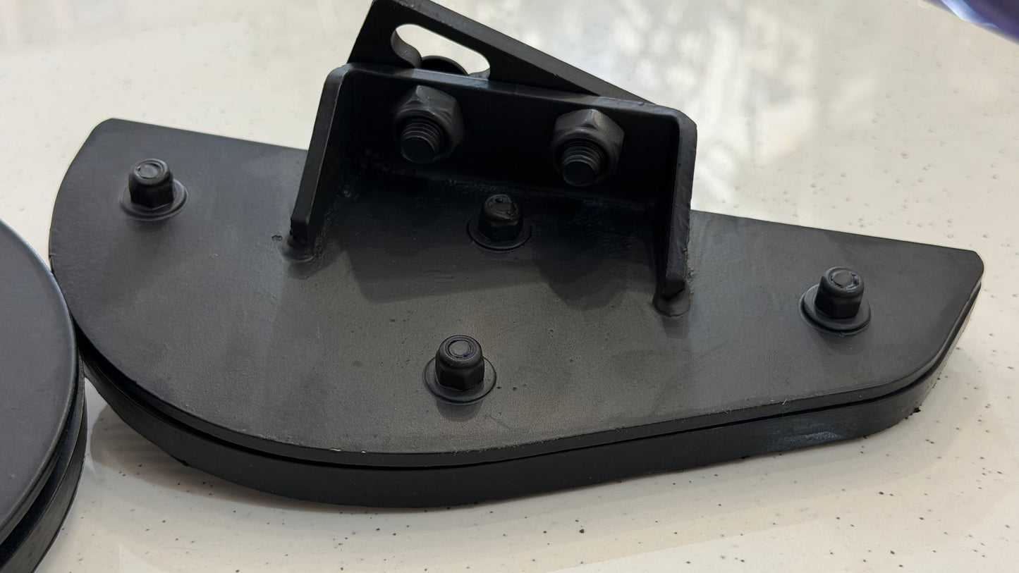 Broad Footrest for Royal Enfield Super Meteor 650 – Heavy-Duty Iron Construction with Premium Anti-Slip Rubber Grip