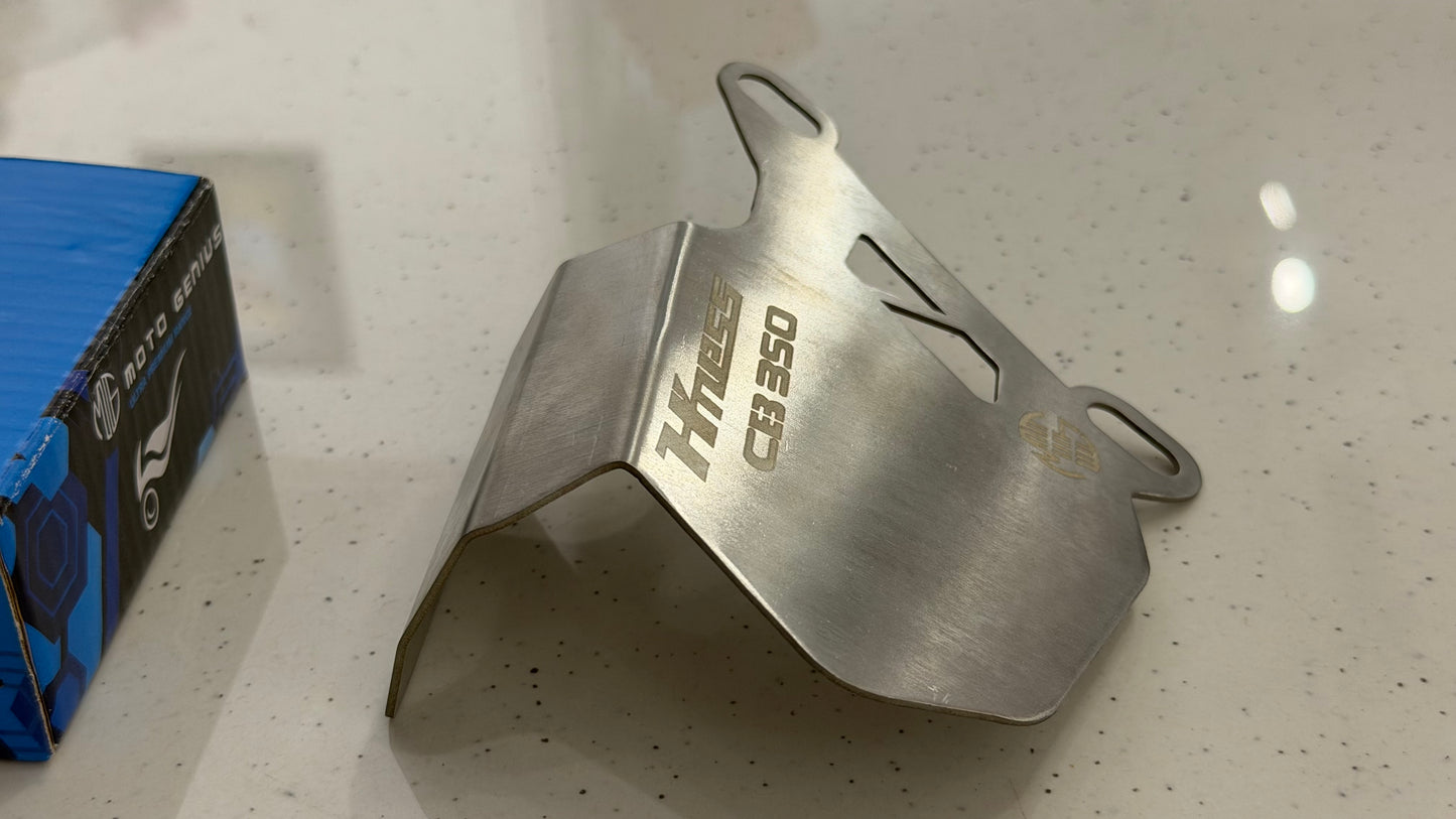 Stainless Steel Front Brake Caliper Guard for Honda H’ness CB350 & CB350RS – Heavy Duty Caliper Protector | Premium Rust-Free Protection
