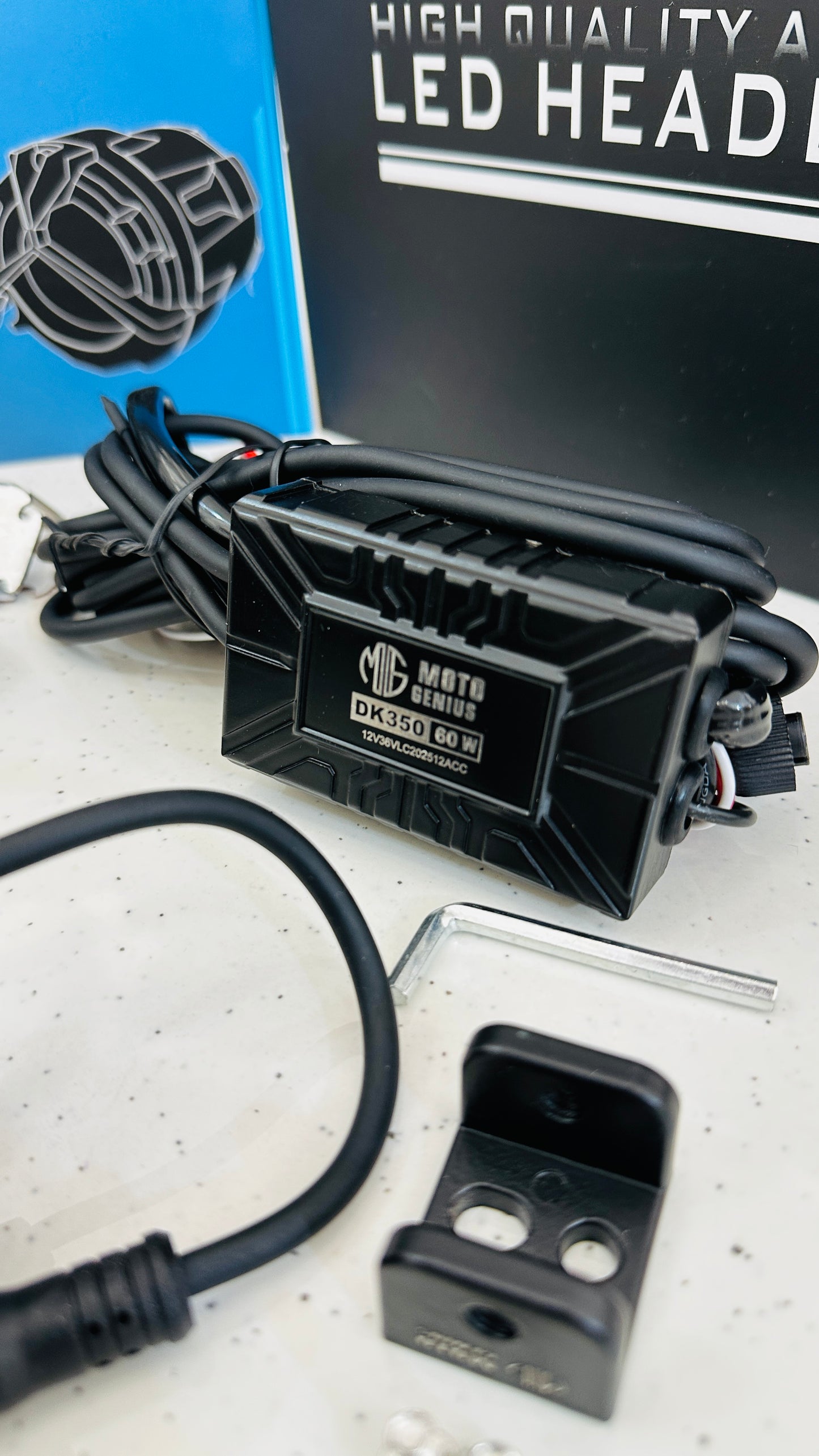 Moto Genius 60W Mercedes Fog Light – Ultra Bright LED with Wiring Harness & Wireless Switch | Premium Touring Light