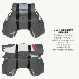 ViaTerra CLAW 72L 100% Waterproof Motorcycle Tail Bag – Universal Adventure Touring Tail Bag with Roll-Top Design