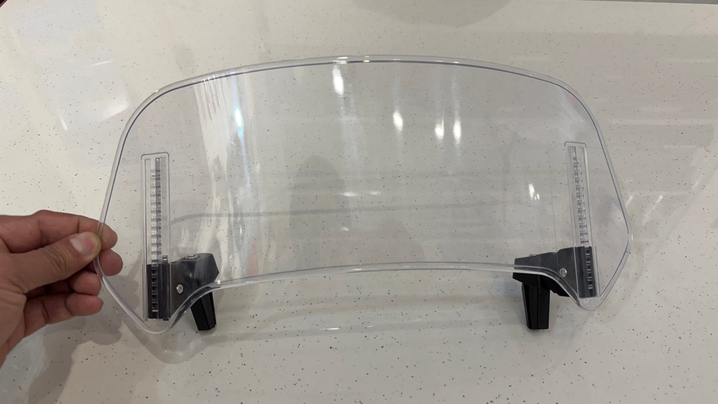 Large Windshield Extender – Height Adjustable Polycarbonate Wind Screen Extension
