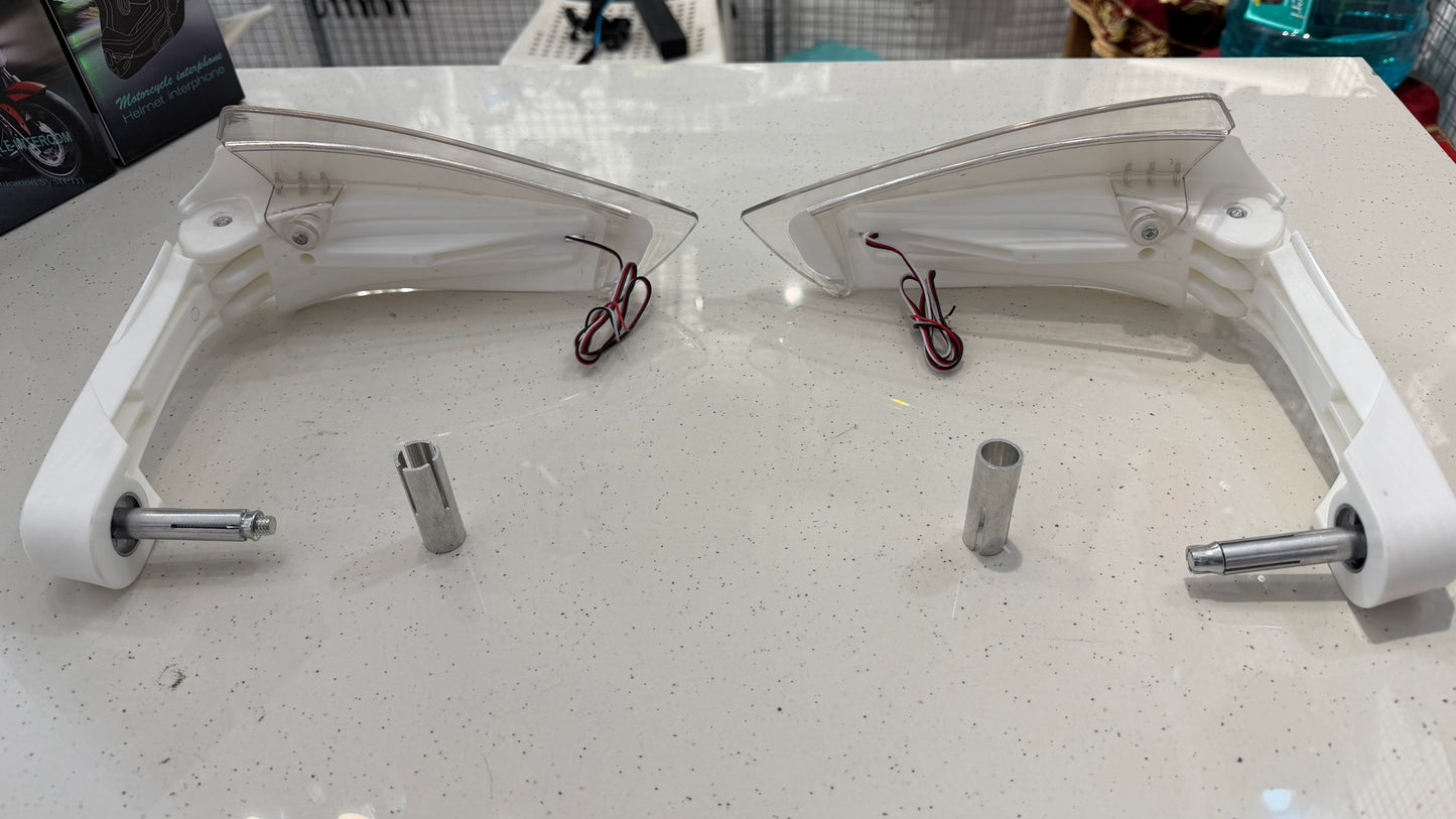 Knuckle Guard with DRL & Indicator Connectivity – Heavy-Duty Hand Protection with LED Lighting