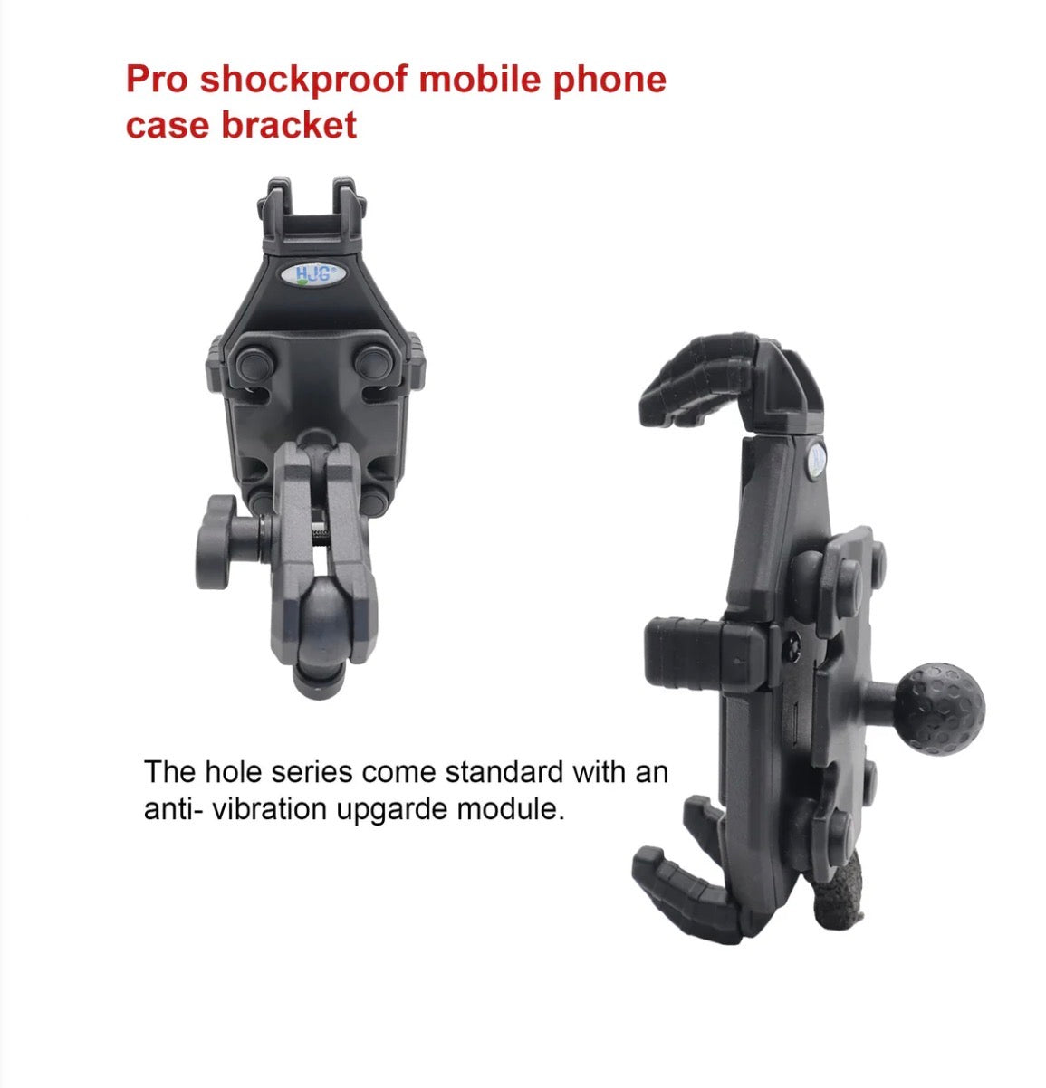 HJG Spider Mobile Holder for Bike – 6 Arm Anti-Vibration Phone Mount for Motorcycles