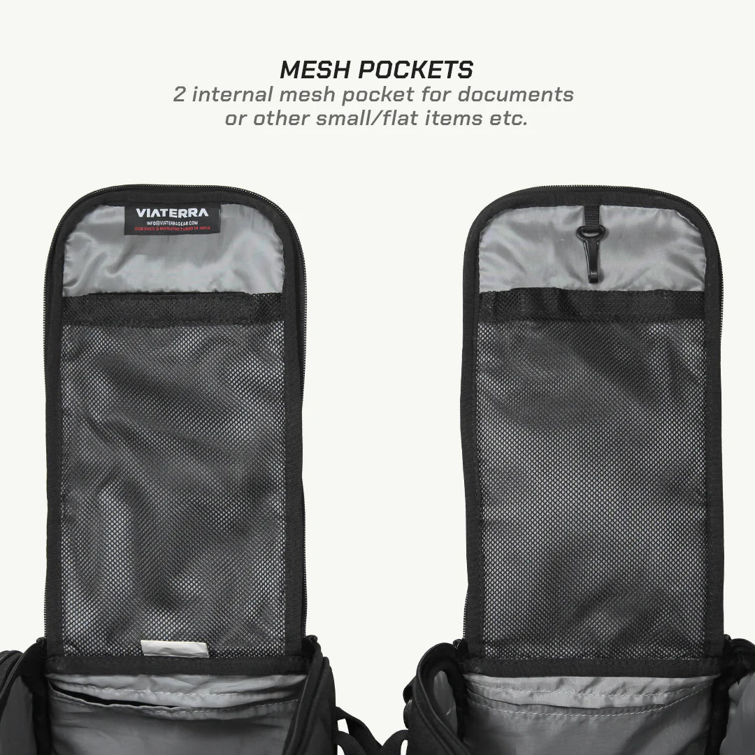 ViaTerra CONDOR 2UP 100% Waterproof Motorcycle Saddlebags – Premium Universal Touring Luggage with 4-Point Mounting System