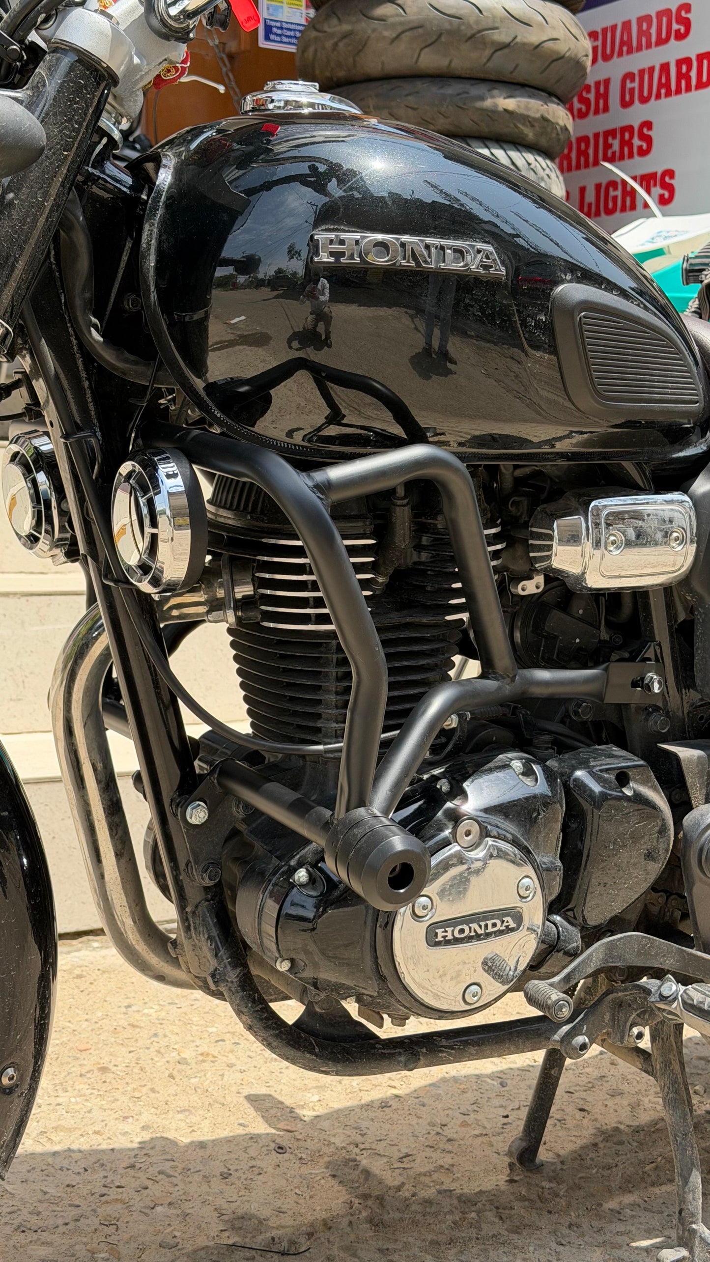 Heavy Duty Crash Guard for Honda H’ness CB350 – Engine & Leg Protection with Strong Build