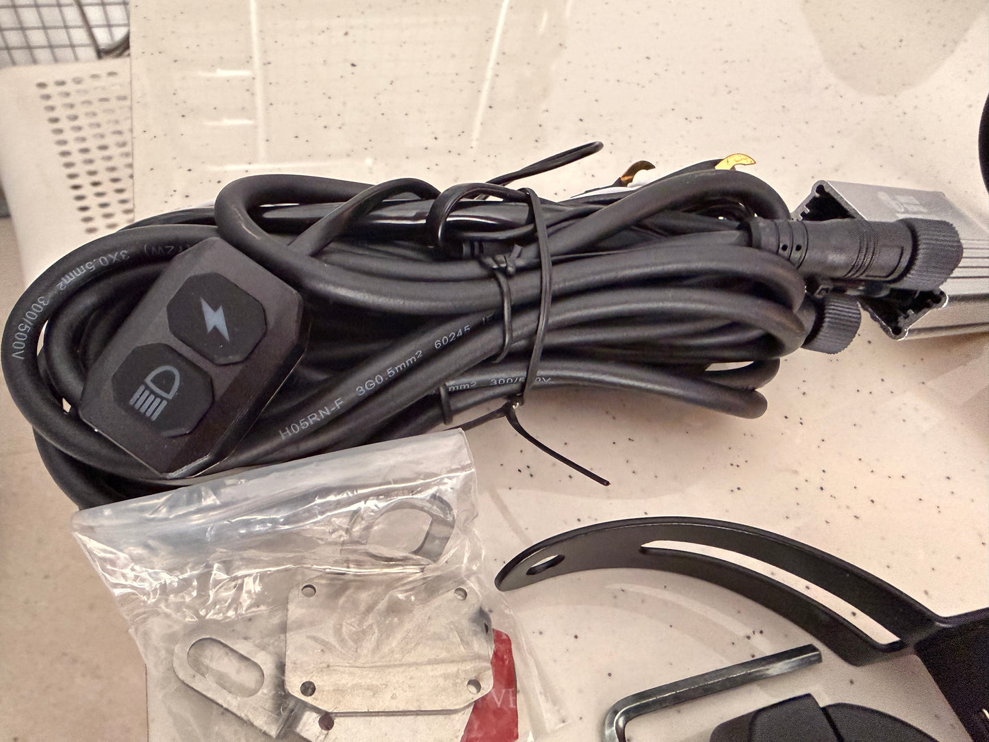 Moto Genius VK 70 Pro Fog Lights – 90W LED with DRL, Wiring Harness, Mounts & Yellow Solid Covers | Ultra Bright Touring Lights