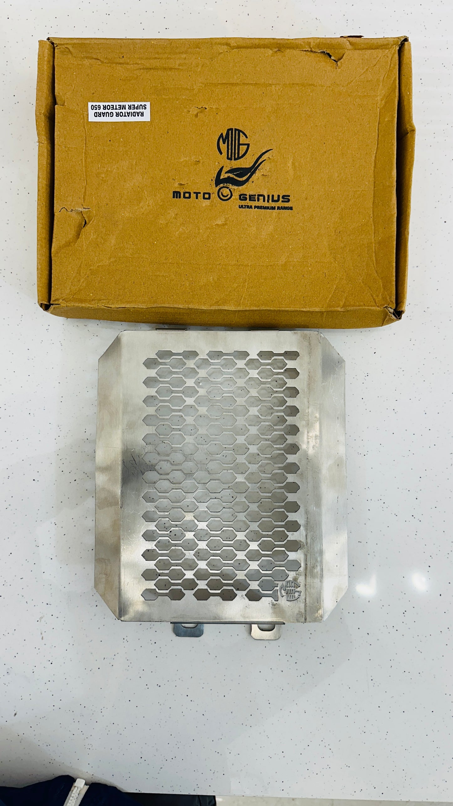 Stainless Steel Radiator Grill for Royal Enfield Super Meteor 650 – Heavy-Duty Shield for Radiator Protection