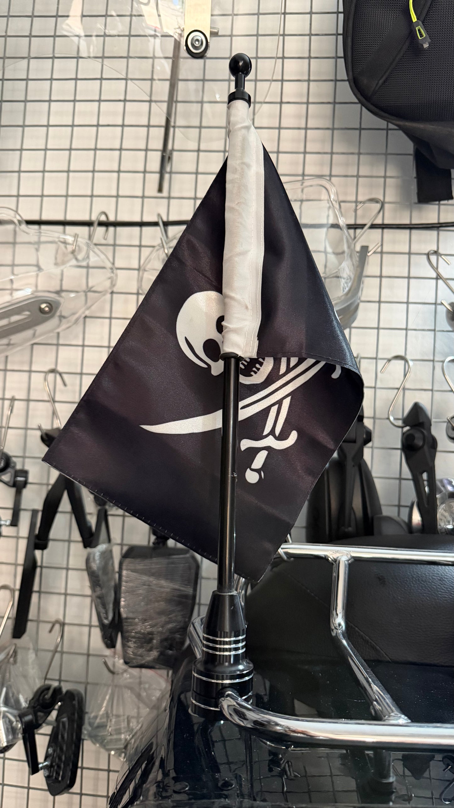Premium Stainless Steel Flags for Bikes – Super Strong Motorcycle Flag Rod Setup for All Bikes