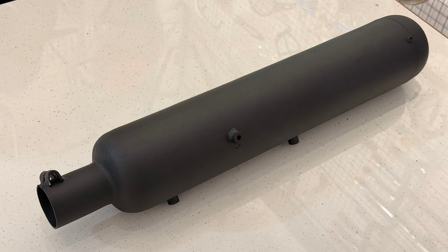 ThunderBass Legal Silencer for Royal Enfield Meteor, Classic, New Standard & Goan Classic 350 – Deep Bass | Black & Chrome