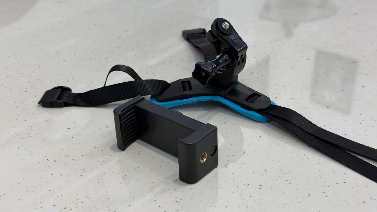 Helmet Strap Mount for Camera & Mobile – Anti-Vibration Secure Mount for Motorcycle Riding