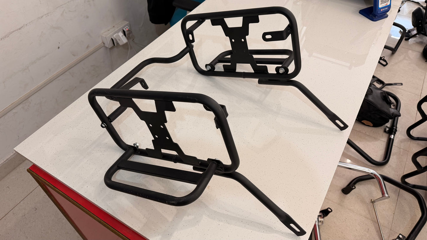Heavy-Duty Saddle Stay with Removable Footrest for Royal Enfield Himalayan 450 – Touring Ready Luggage Support