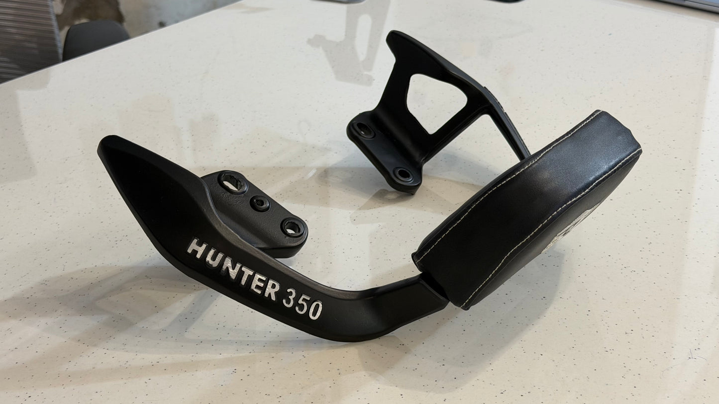 Heavy Duty Backrest for Royal Enfield Hunter 350 – Premium Rider & Pillion Back Support with Superior Cushion | Touring Comfort
