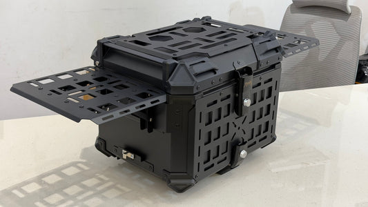 Aluminium Camping Top Box for Motorcycle – Rugged Touring Storage Box with Heavy-Duty Build