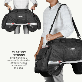 ViaTerra CLAW 72L 100% Waterproof Motorcycle Tail Bag – Universal Adventure Touring Tail Bag with Roll-Top Design