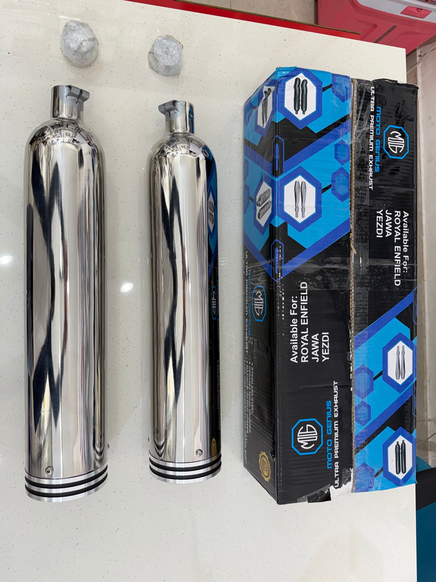 Raptor Stainless Steel Exhaust for Royal Enfield Super Meteor 650 – Deep Bass Sound | Premium Performance Exhaust