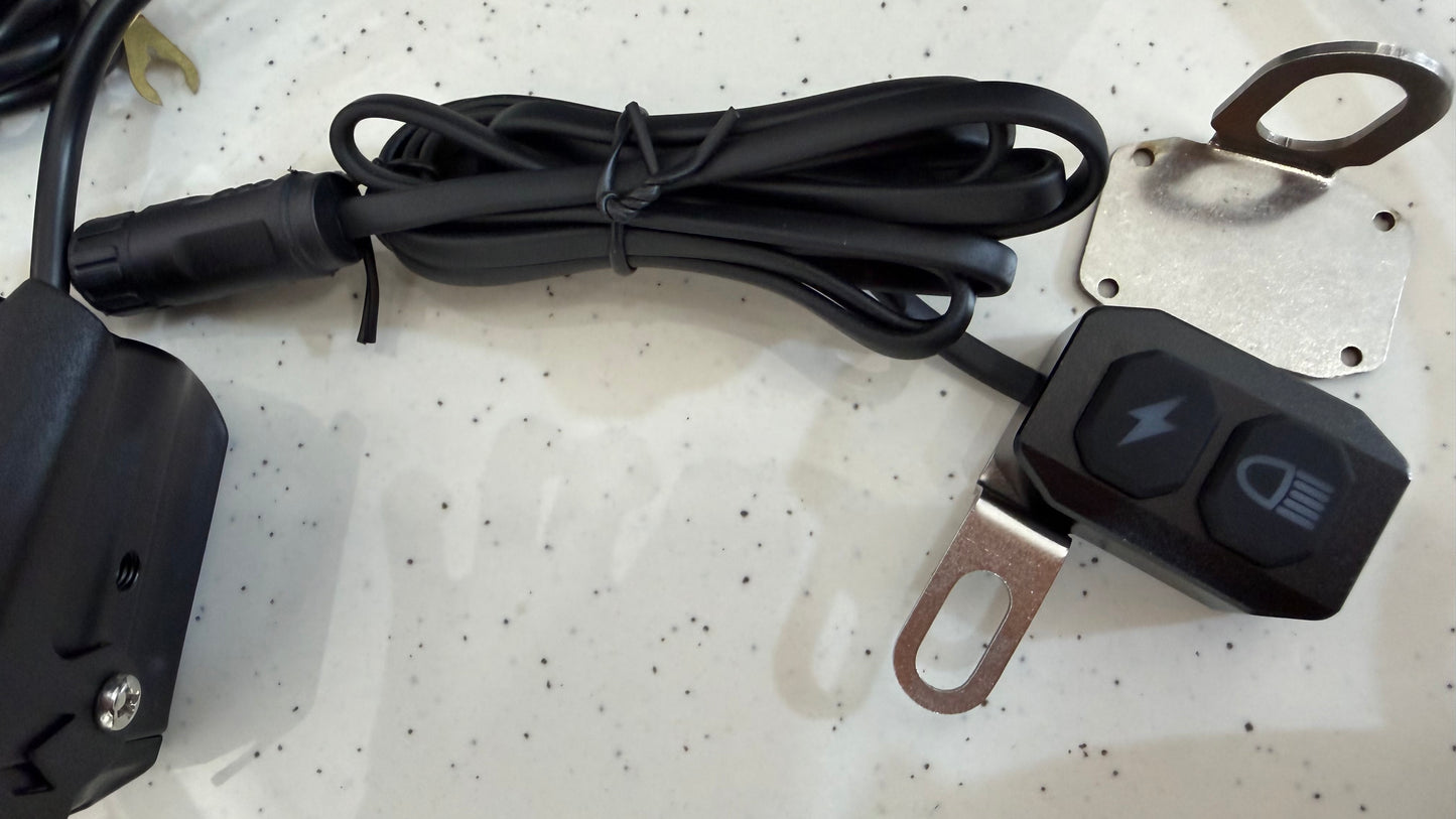 Moto Genius Monster 40W Fog Light Set – Ultra Bright LED with Wiring Harness & Mounting Clamps