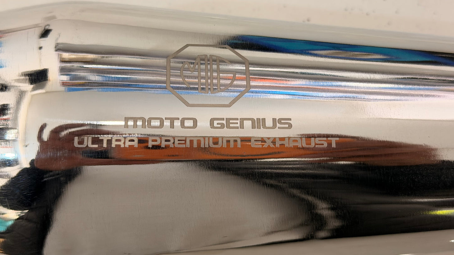 Moto Genius Cruiser Silencer for Royal Enfield Meteor 350 & Classic Reborn 350 – Deep Bass Exhaust with DB Killers