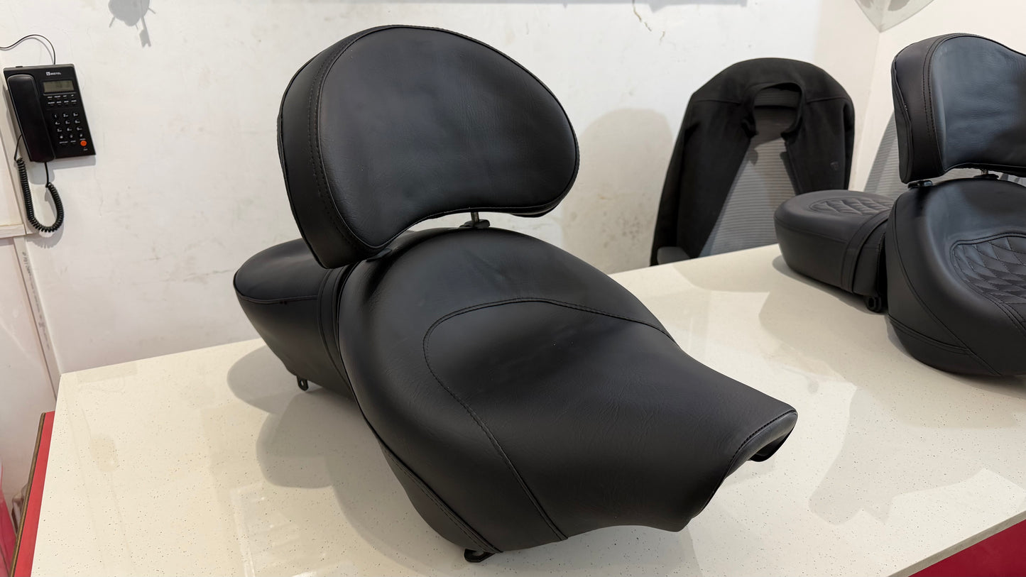 Bucket Seat for Royal Enfield New Standard 350 – Rider & Pillion Seat with Removable Backrest | Memory Foam Comfort