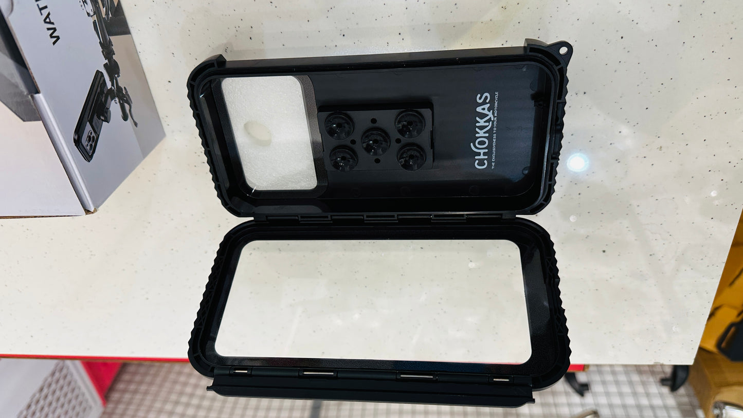 Chokkas Waterproof Bike Phone Holder – Universal Handlebar Mount for Motorcycle/Scooter/ATV | Shockproof & Secure Fit