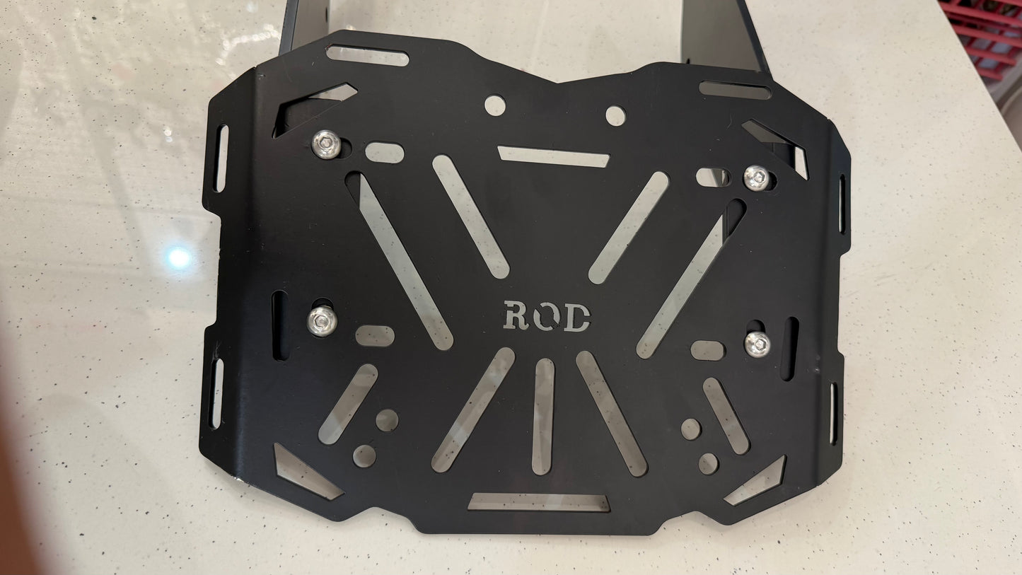 Heavy Duty Carrier with Base Plate for Royal Enfield Super Meteor 650 – Matte Black Touring Top Box Carrier