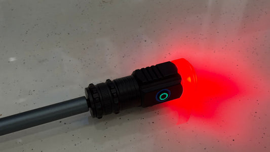 Adjustable Motorcycle Flag Rod with Rechargeable LED Light – Heavy Duty Aluminum Flag Mount for All Bikes