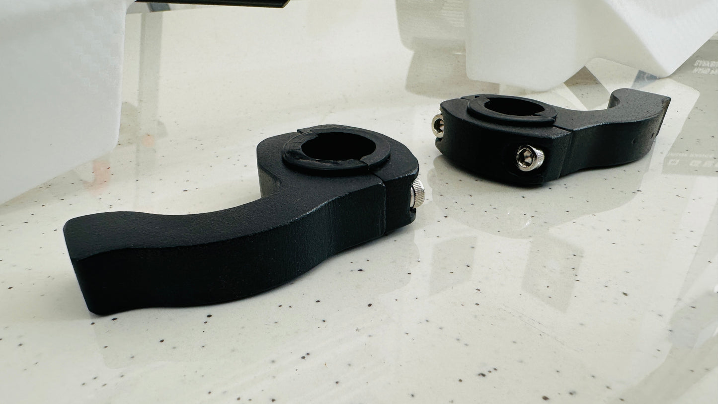 Universal Knuckle Guards for Motorcycles – Polycarbonate with Steel Shield | Heavy-Duty Protection (Black & White)