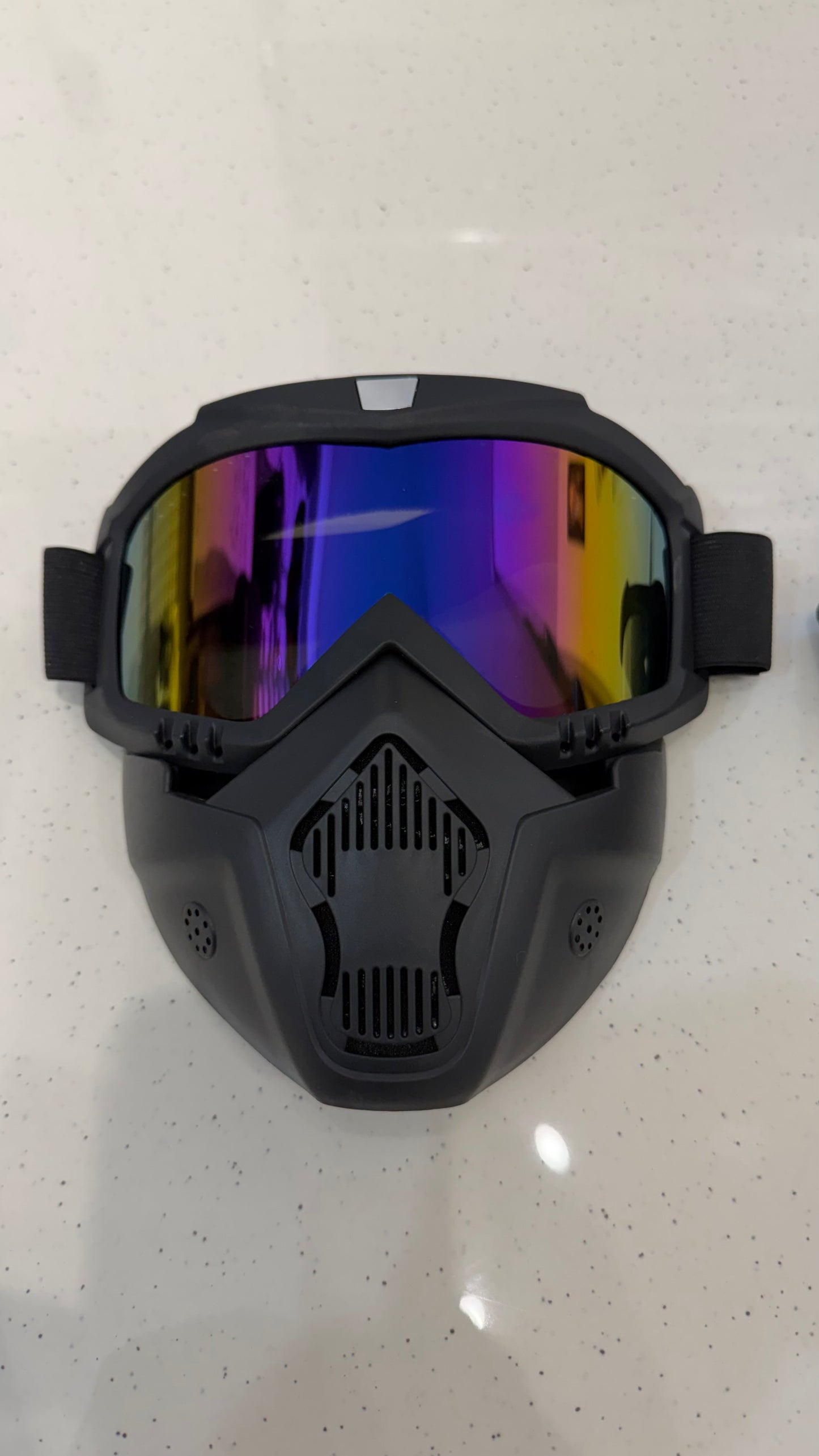 Biker Goggles with Face Mask for Helmet – Anti-Reflection & Wind Protection Riding Goggles
