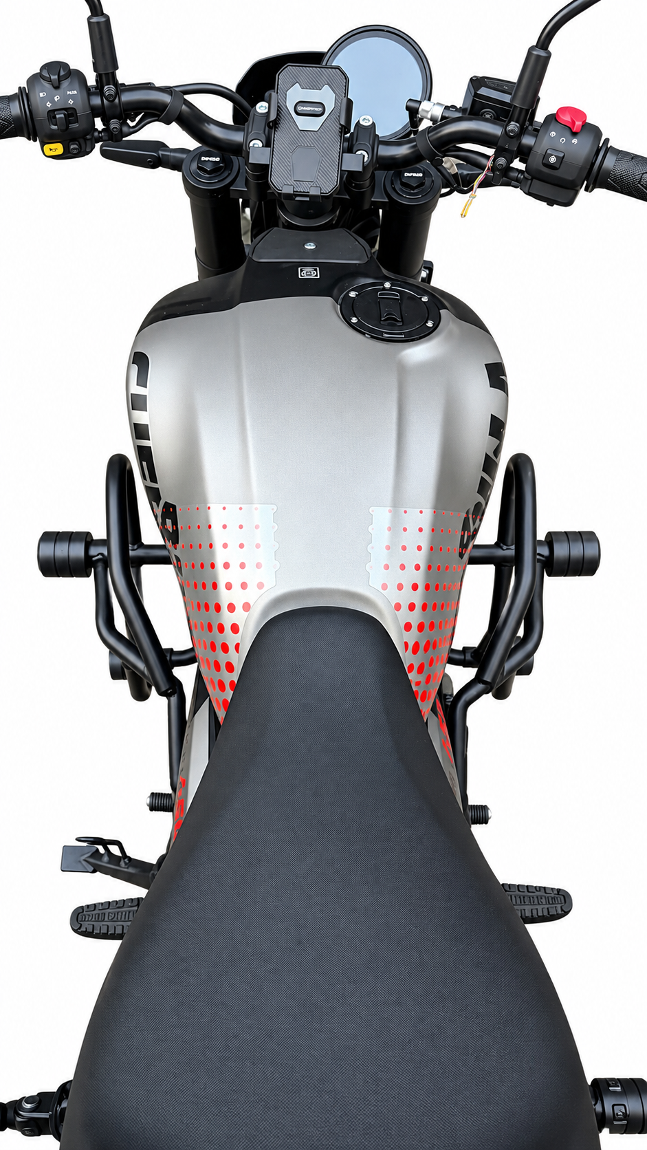 Royal Enfield Guerrilla 450 Crash Guard with 4 Sliders – Heavy Duty Engine Protection & Rider Safety Guard