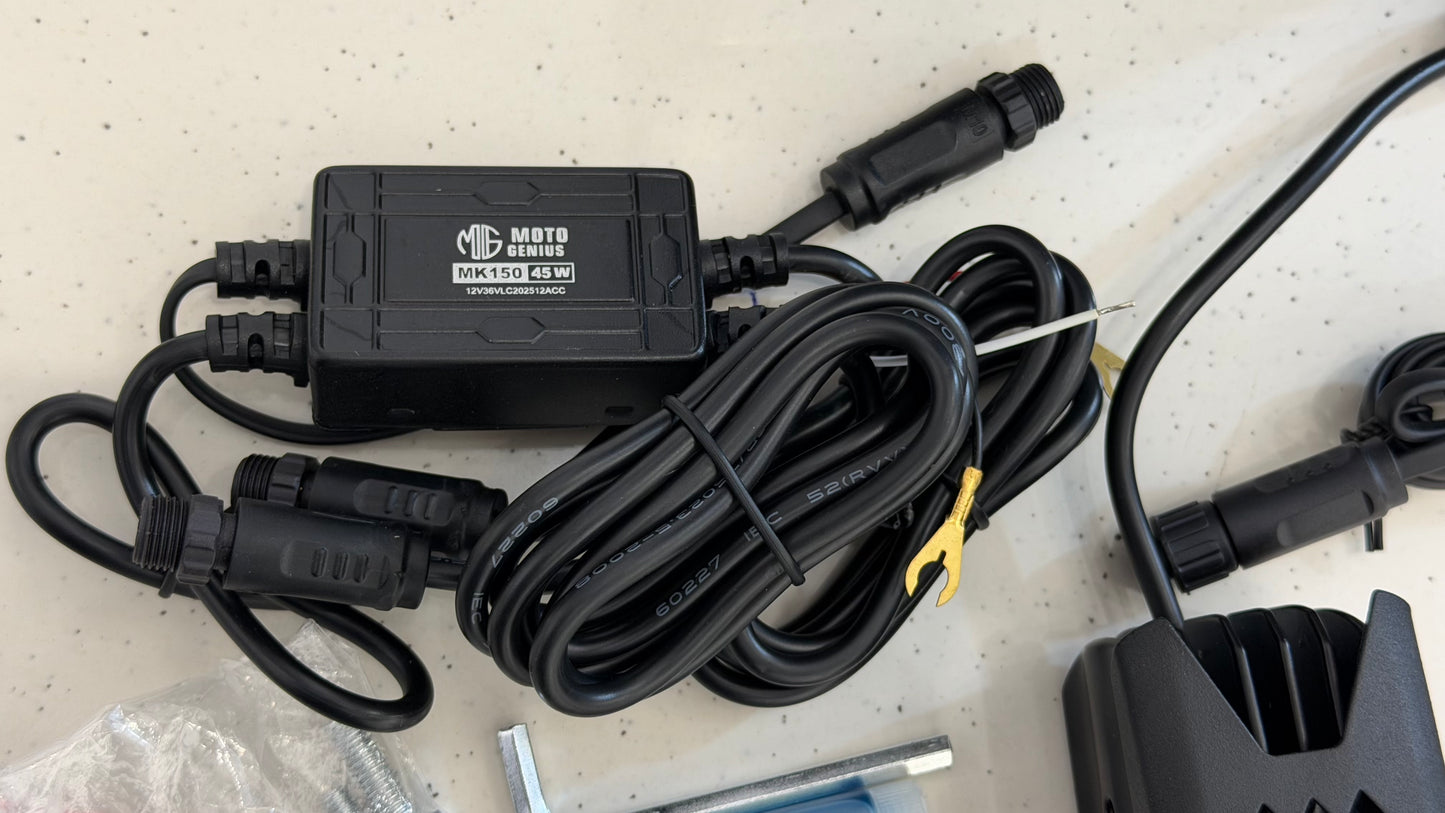 Moto Genius Monster 40W Fog Light Set – Ultra Bright LED with Wiring Harness & Mounting Clamps