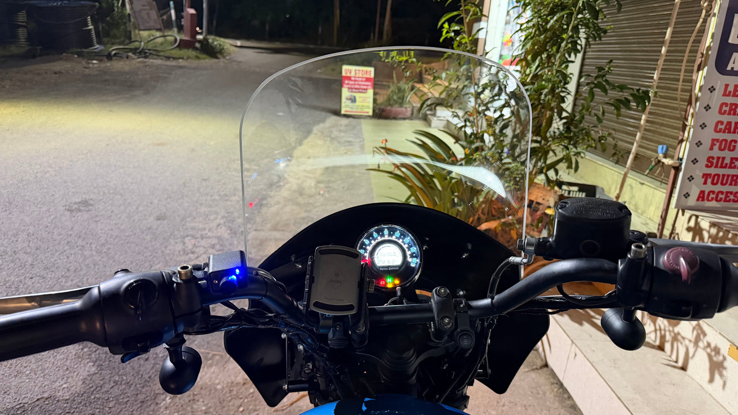 Harley Fairing with Dual Headlights for Royal Enfield Meteor 350 & Super Meteor 650 – Compact, Sturdy Touring Fairing