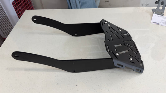 Heavy Duty Carrier with Base Plate for Royal Enfield Super Meteor 650 – Matte Black Touring Top Box Carrier