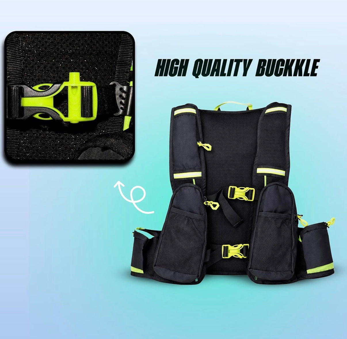 Moto Genius Hydration Backpack for Bikers – Reflective Water Bag with Multi-Compartment Storage & Phone Pocket